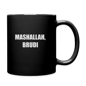Mashallah Brudi - Tasse einfarbig - Schwarz - Rechts