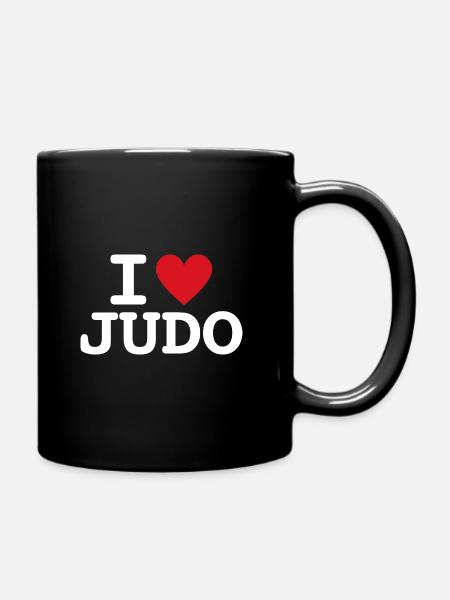 I LOVE JUDO (Blanc) - Mug uni - noir