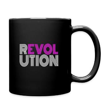 Revolution Uprising Antifa Demonstration Demo - Full Colour Mug - black - Right
