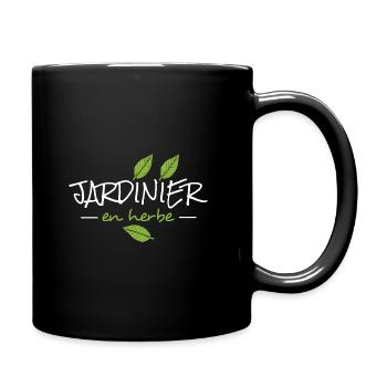 Jardinier. Cadeau humour jardinier en herbe - Mug uni - noir - Droite