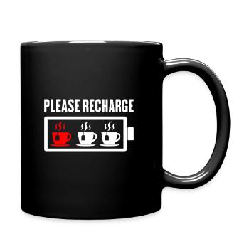 Please Reacharge Tea Lover Tea Drinking Tea Brewin - Tasse einfarbig - Schwarz - Rechts