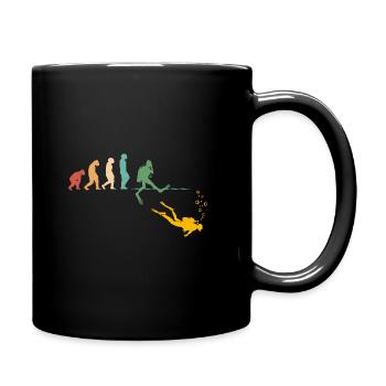 Evolution Graphic Diver Diving Scuba Diver Apnoe S - Tasse einfarbig - Schwarz - Rechts