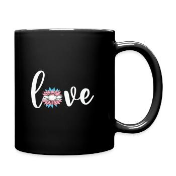LBGT Flag Gay Pride Human Vintage Rainbow - Full Colour Mug - black - Right