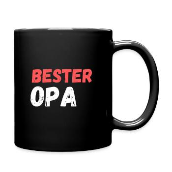 bester opa - Tasse einfarbig - Schwarz - Rechts