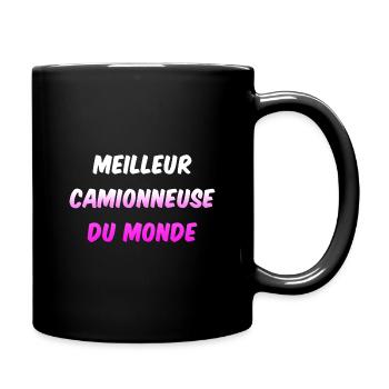 CAMIONNEUSE ROUTIER MEILLEURE CAMIONNEUSES - Mug uni - noir - Droite