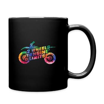 2 Wheels 1 Enginee 0 Limits Dirt Biker Motorcycle - Tasse einfarbig - Schwarz - Rechts