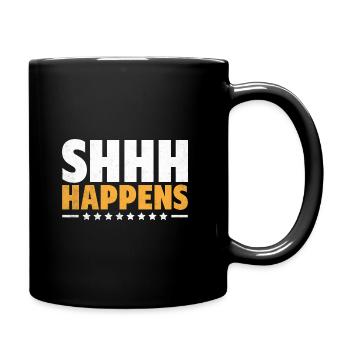 Chut, il arrive des dictons pour les introvertis - Mug uni - noir - Droite