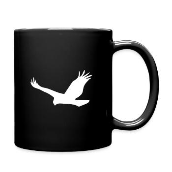 Vogel Adler Vögel Fliegen - Tasse einfarbig - Schwarz - Rechts