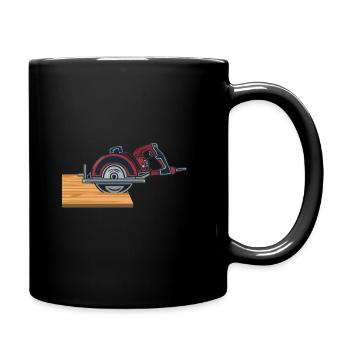 Menuisier à la scie - Mug uni - noir - Droite
