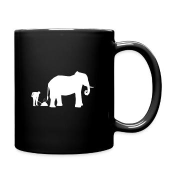 Retro Graphic Animal Keeper Zoo Keeper Animal Love - Tasse einfarbig - Schwarz - Rechts