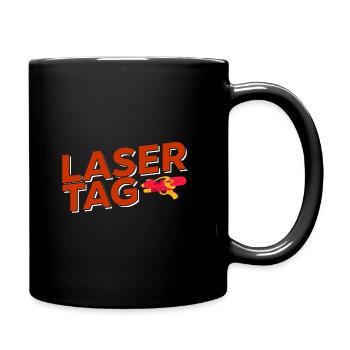 Retro Graphic Lasertag Player Lasertag Phaser Lase - Tasse einfarbig - Schwarz - Rechts