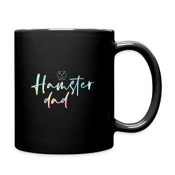 Hamster Dad Graphic Hamster Pet Owner Animal Lover - Tasse einfarbig - Schwarz - Rechts