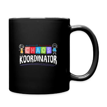 Chaos Koordinator Babysitter Kindertagesstätte Kin - Tasse einfarbig - Schwarz - Rechts