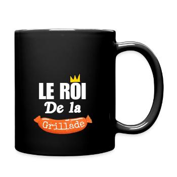 Le Roi De La Grillade - Barbecue Humour Été - Mug uni - noir - Droite