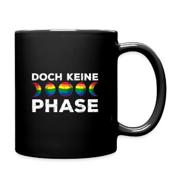 Mondphase Regenbogenflagge Pride Month Geschenk - Tasse einfarbig - Schwarz - Rechts