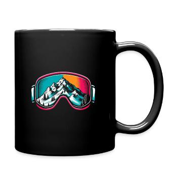 Ski Goggles Skier Skiing Winter Sports Skis - Full Colour Mug - black - Right