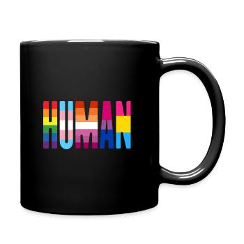 Human Pride Lgbtq Rainbow Transgender Bisexual Lov - Tasse einfarbig - Schwarz - Rechts
