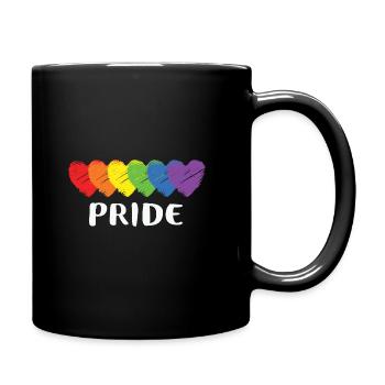 LBGT Drapeau Gay Pride Humain - Mug uni - noir - Droite