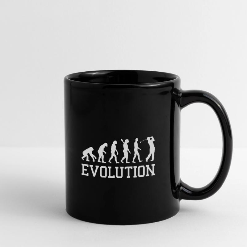 Evolution Graphic Golfer Golf Player Golfing Golf Tasse einfarbig