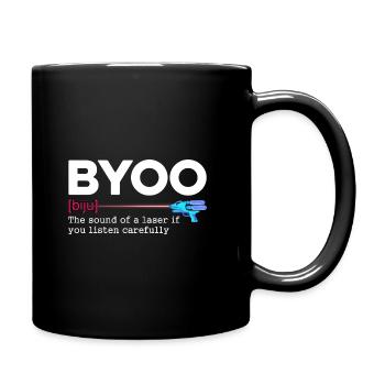 Byoo The Sound Of Laser If You Listen Lasertag Pla - Tasse einfarbig - Schwarz - Rechts