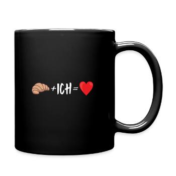 Croissant - Plus Ich - Tasse einfarbig - Schwarz - Rechts