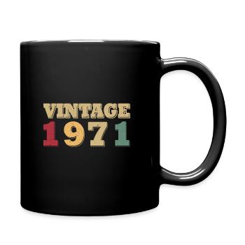Vintage 1971 Vintage 1971 Year of Birth 1971 - Full Colour Mug - black - Right