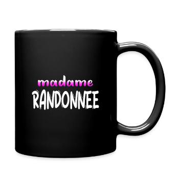 madame randonnée rando marche randonneuse - Mug uni - noir - Droite