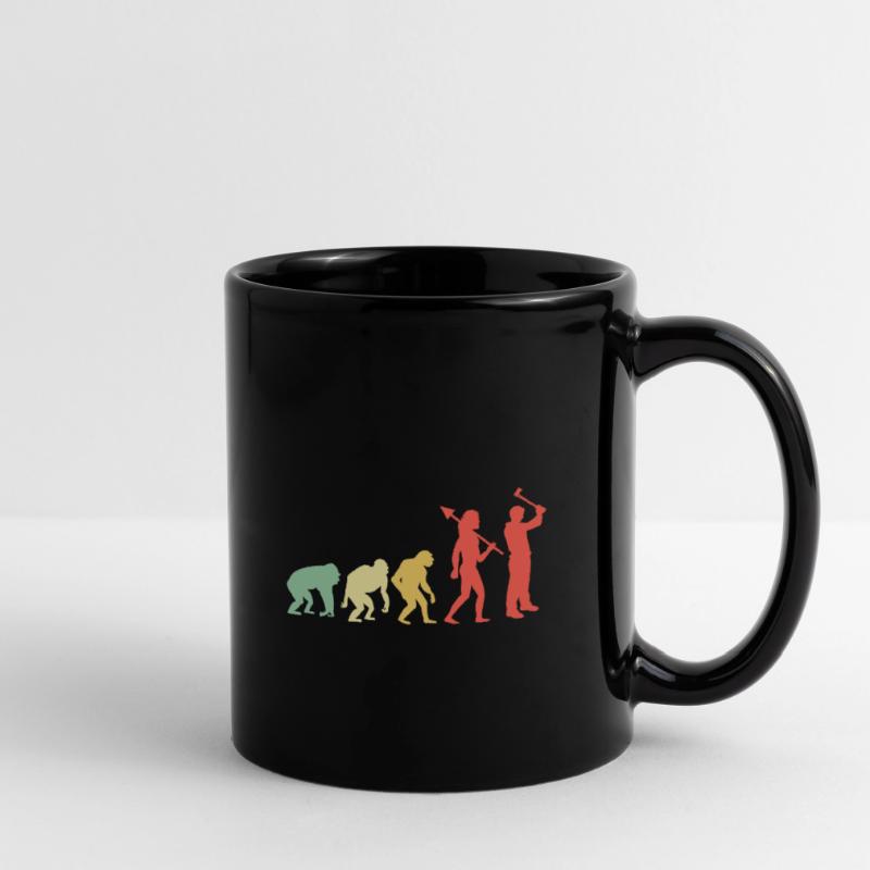 Evolution Axe Throwing Target Hatchet Thrower Mug uni