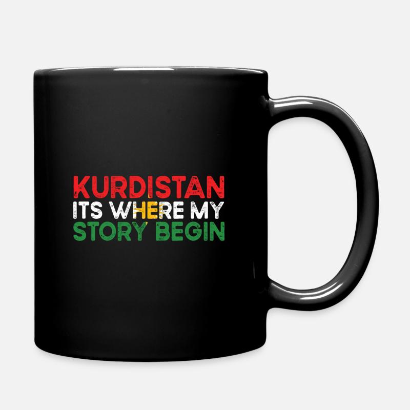 Kurdistan - Tasse einfarbig - Schwarz