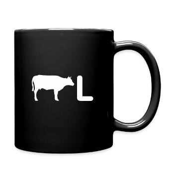 Kuhl, cool, lustige Sprüche, lustige Bilder, Fun - Tasse einfarbig - Schwarz - Rechts