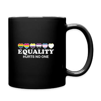 LBGT Drapeau Gay Pride Humain - Mug uni - noir - Droite