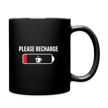 Please Reacharge Tea Lover Tea Drinking Tea Brewin - Tasse einfarbig - Schwarz - Rechts