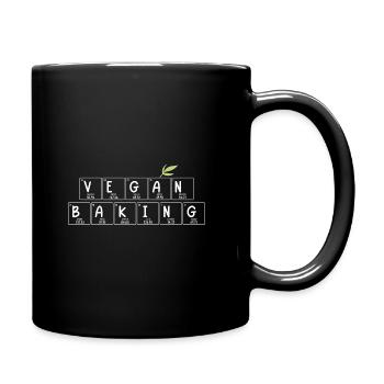 Vegan Baking - Periodensystem - Tasse einfarbig - Schwarz - Rechts