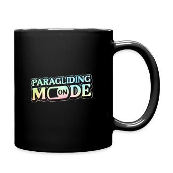 Paragliding Mode On Parachute Paraglider Skydiving - Tasse einfarbig - Schwarz - Rechts