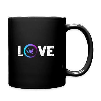 Sporty Hobby Leidenschaft Fallschirmspringen - Tasse einfarbig - Schwarz - Rechts