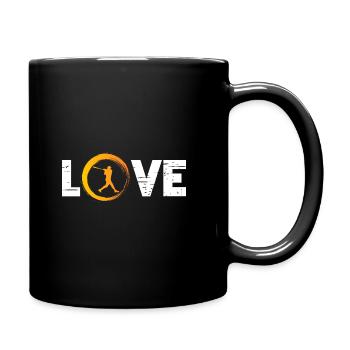 Sporty Hobby Leidenschaft Baseball - Tasse einfarbig - Schwarz - Rechts