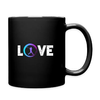 Sporty Hobby Leidenschaft Baseball - Tasse einfarbig - Schwarz - Rechts
