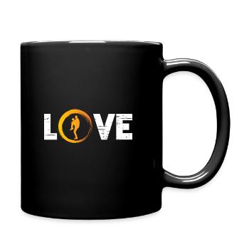 Sporty Hobby Leidenschaft Baseball - Tasse einfarbig - Schwarz - Rechts
