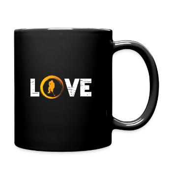 Sporty Hobby Leidenschaft Eishockey - Tasse einfarbig - Schwarz - Rechts