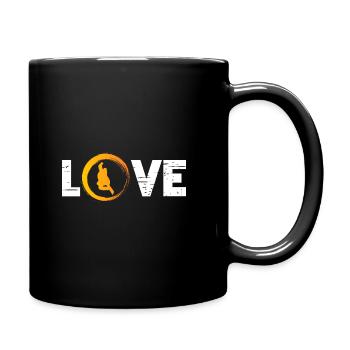 Sporty Hobby Leidenschaft Snowboard - Tasse einfarbig - Schwarz - Rechts