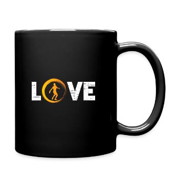 Sporty Hobby Leidenschaft Discus - Tasse einfarbig - Schwarz - Rechts