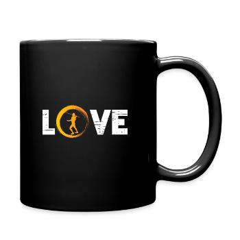 Sporty Hobby Leidenschaft Speerwurf - Tasse einfarbig - Schwarz - Rechts