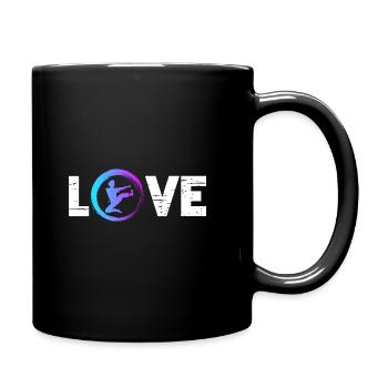 Sporty Hobby Leidenschaft Karate - Tasse einfarbig - Schwarz - Rechts