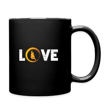 Sporty Hobby Leidenschaft Snowboard - Tasse einfarbig - Schwarz - Rechts