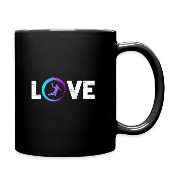 Sporty Hobby Leidenschaft Handball - Tasse einfarbig - Schwarz - Rechts