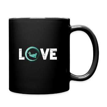 Sporty Hobby Leidenschaft Bodyboard - Tasse einfarbig - Schwarz - Rechts