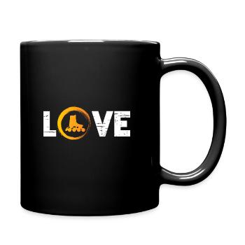 Sporty Hobby Leidenschaft inlineskate - Tasse einfarbig - Schwarz - Rechts