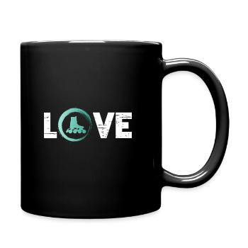 Sporty Hobby Leidenschaft inlineskate - Tasse einfarbig - Schwarz - Rechts