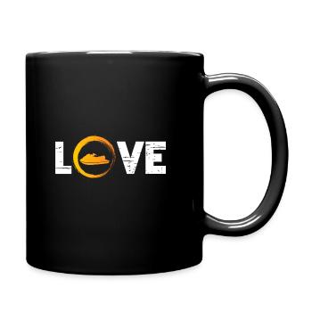 Sporty Hobby Leidenschaft Jetski - Tasse einfarbig - Schwarz - Rechts