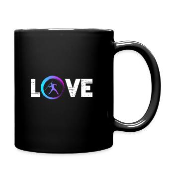 Sporty Hobby Leidenschaft Speerwurf - Tasse einfarbig - Schwarz - Rechts